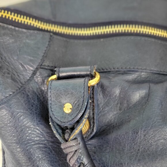 Balenciaga City Bag with Large Brass Hardware, Marine Blue - Picture 9 of 16